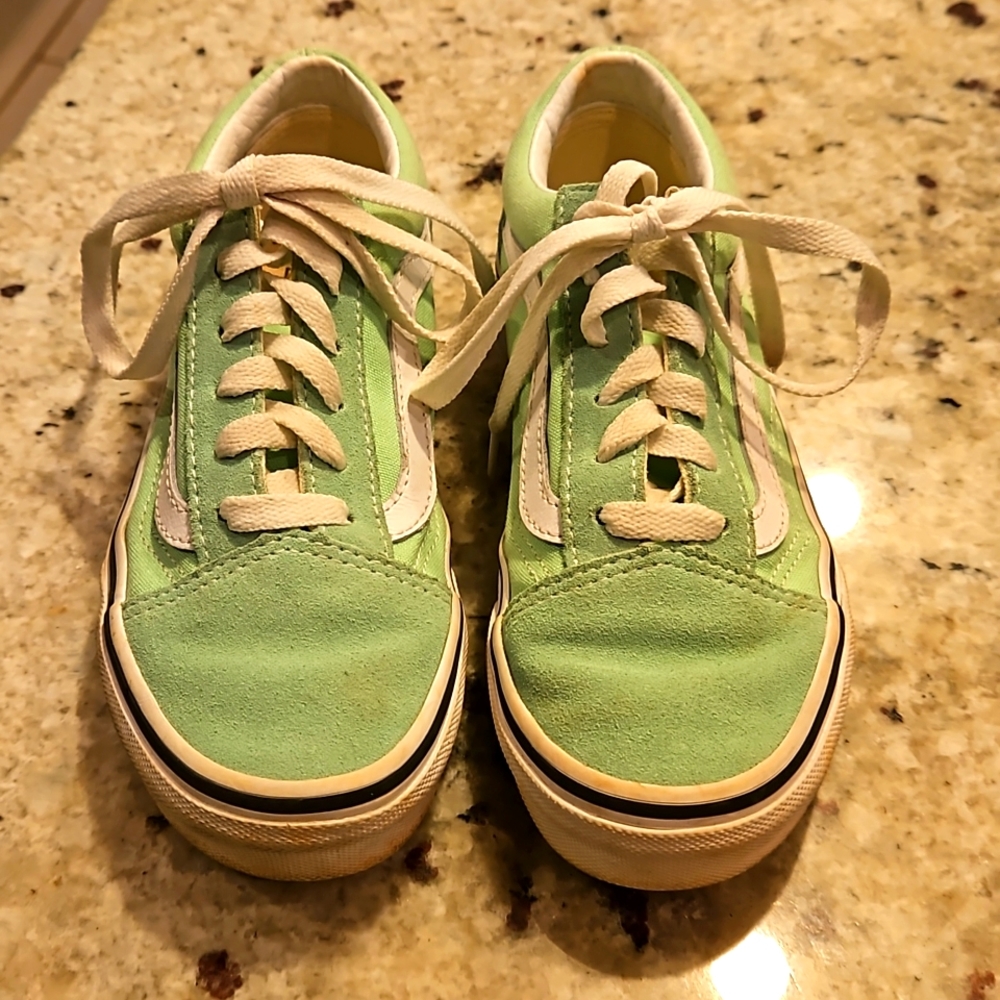 Youth Vans Mint Green, size 1.5